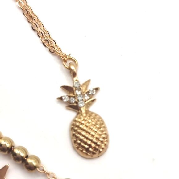 New PINEAPPLE STAR & GOLD BEAD anklet set - Picture 10 of 11